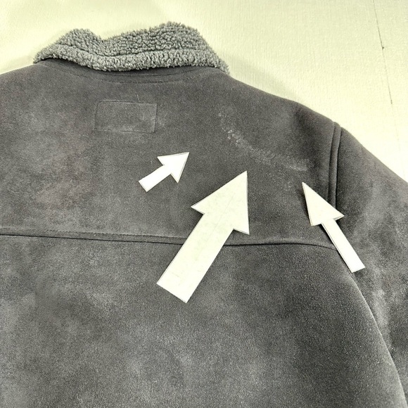 Lauren faux swede jacket winter coat black size S - Picture 13 of 13